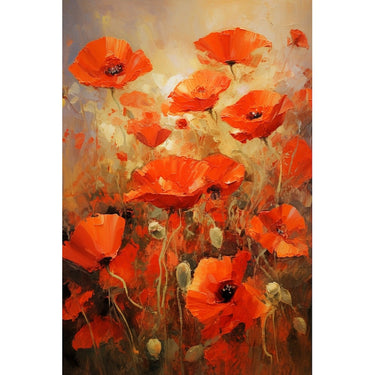 Tableau Coquelicot Abstrait